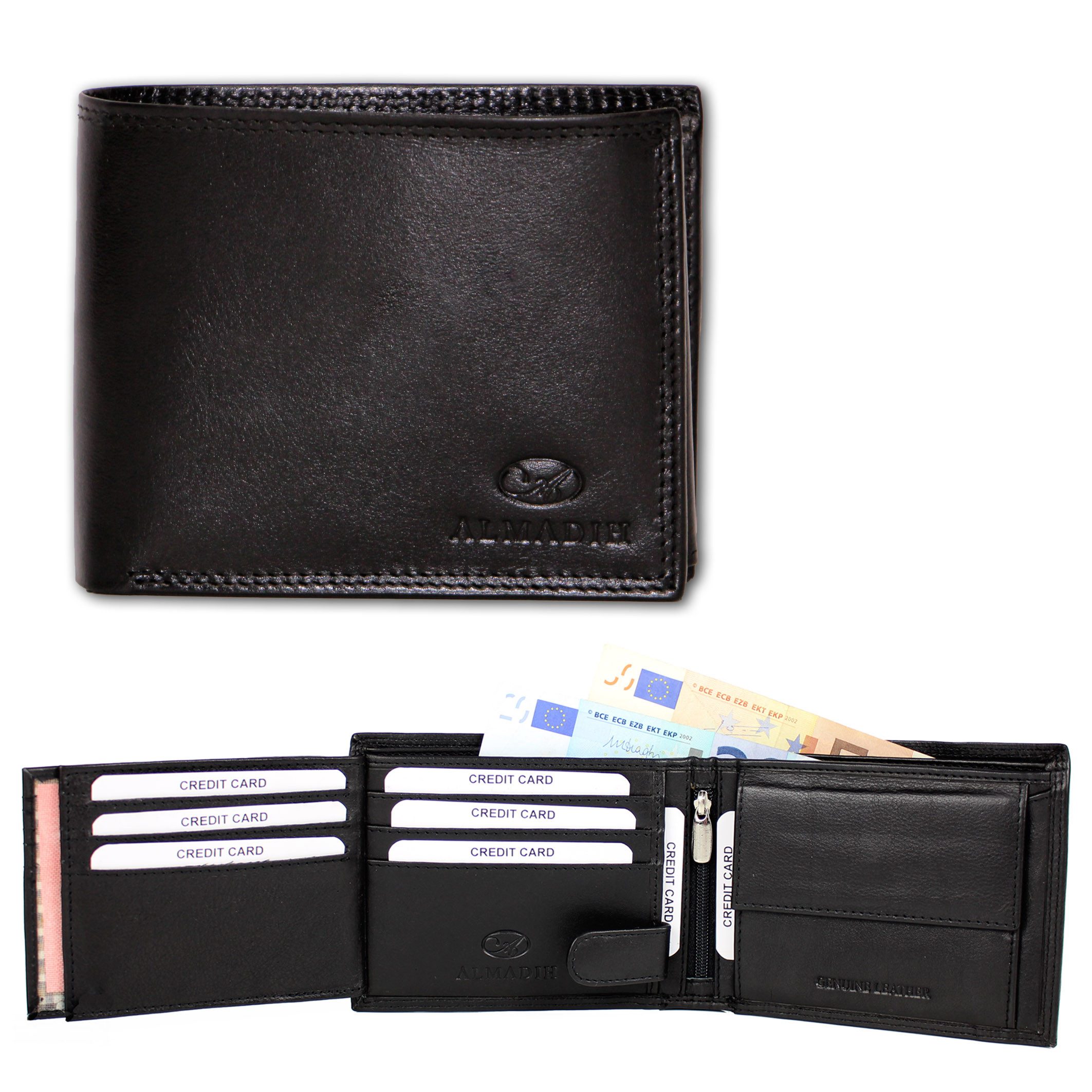 ALMADIH Brieftasche Leder P2Q Portemonnaie RFID günstig online kaufen