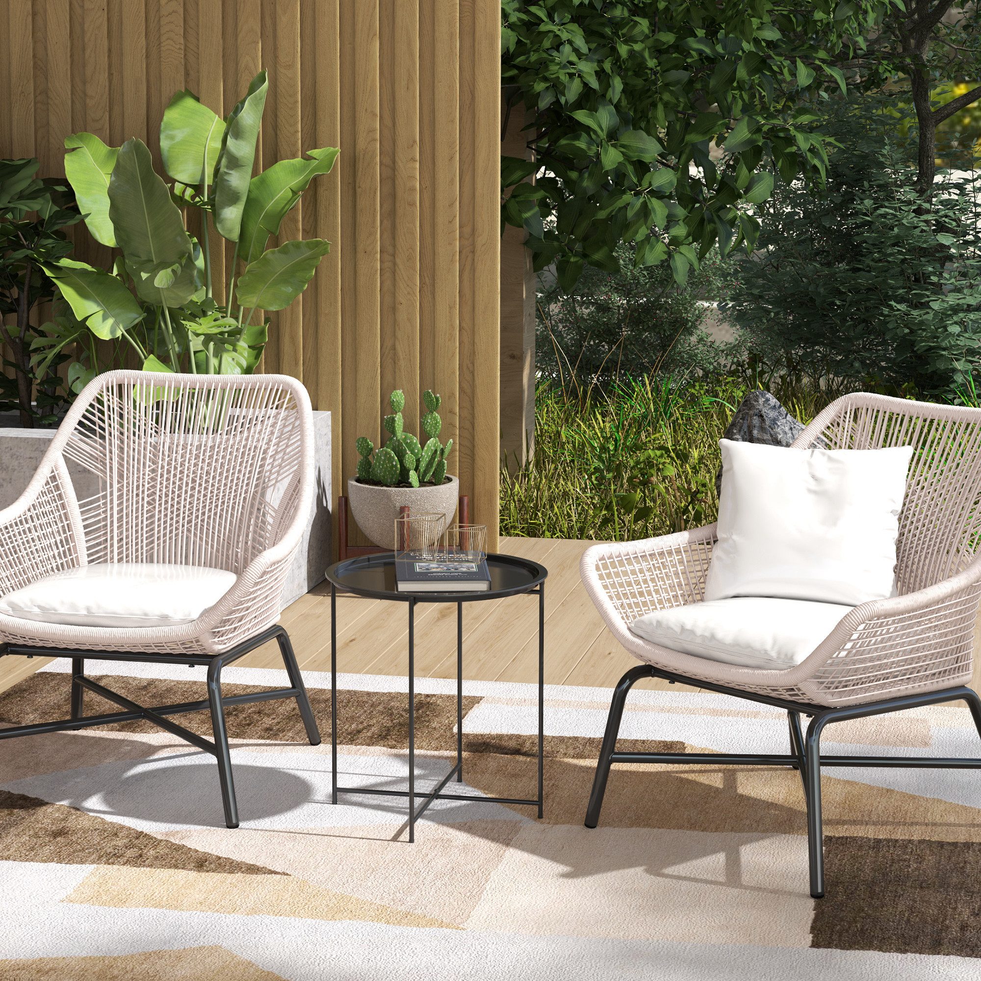 Outsunny Gartentisch Ø46 x 50 cm, günstig online kaufen