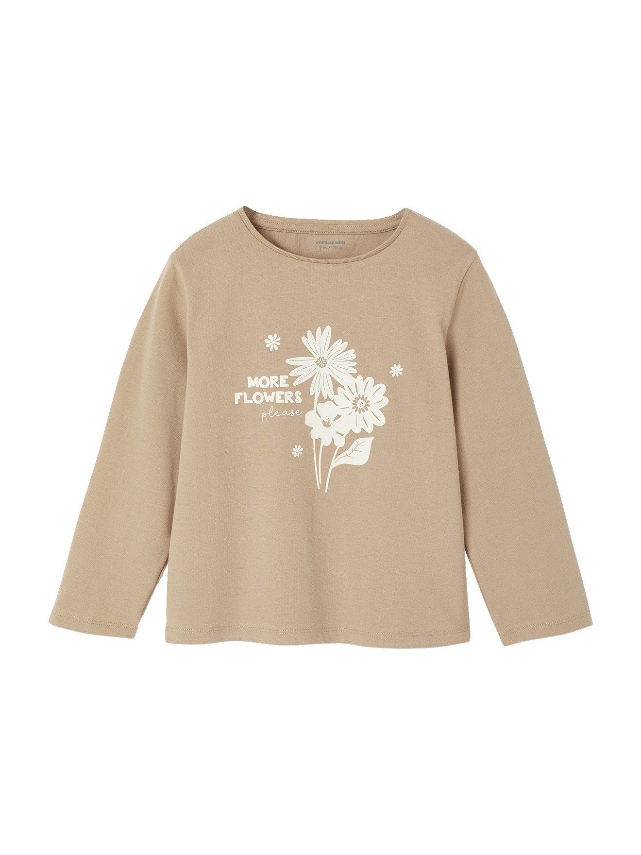 vertbaudet Langarmshirt Mädchen Shirts mit Print BASIC 3er-Pack