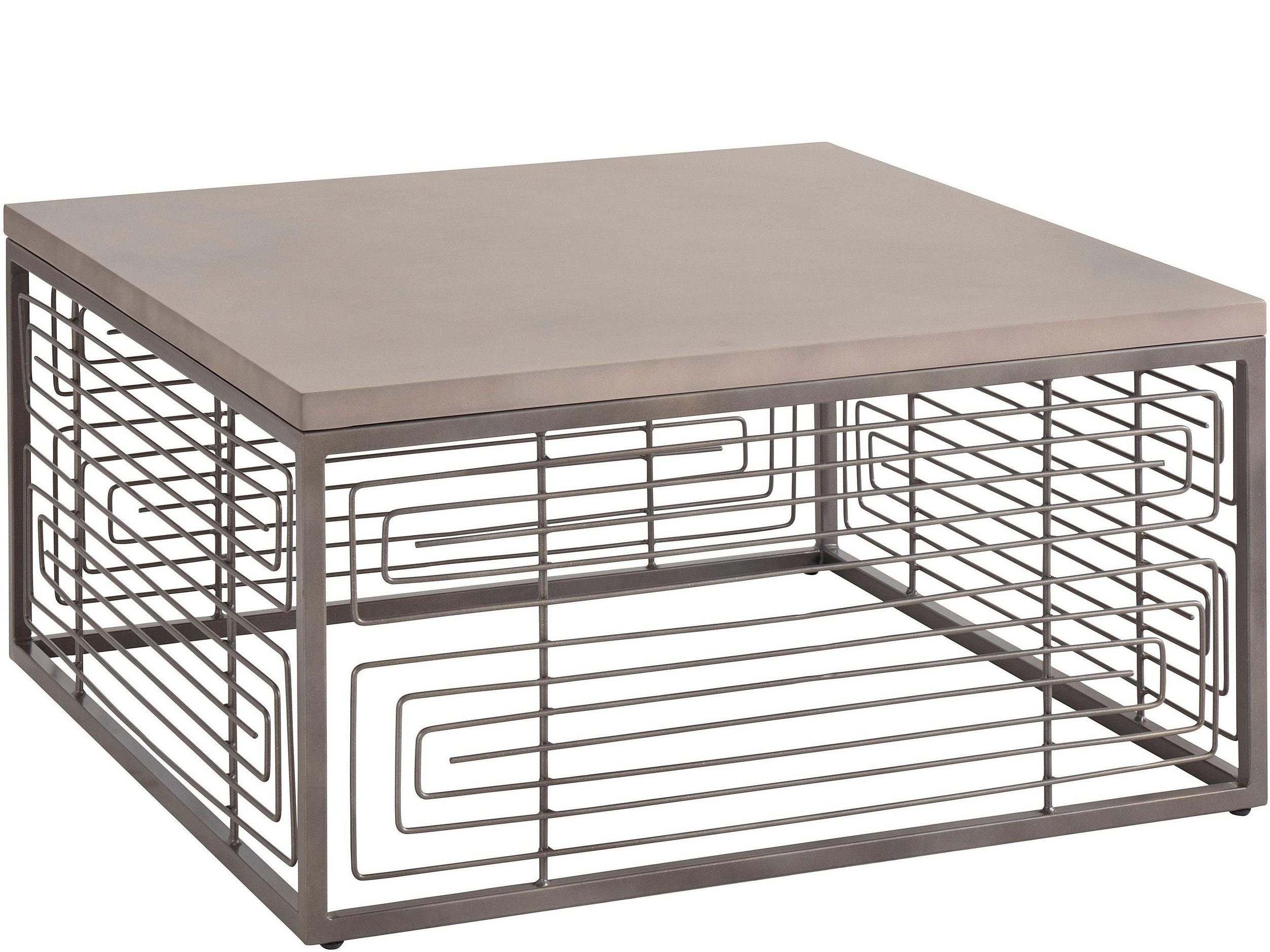 loft24 Couchtisch Joe, Wohnzimmertisch, Tischplatte in betonfarben, Gestell aus Metall