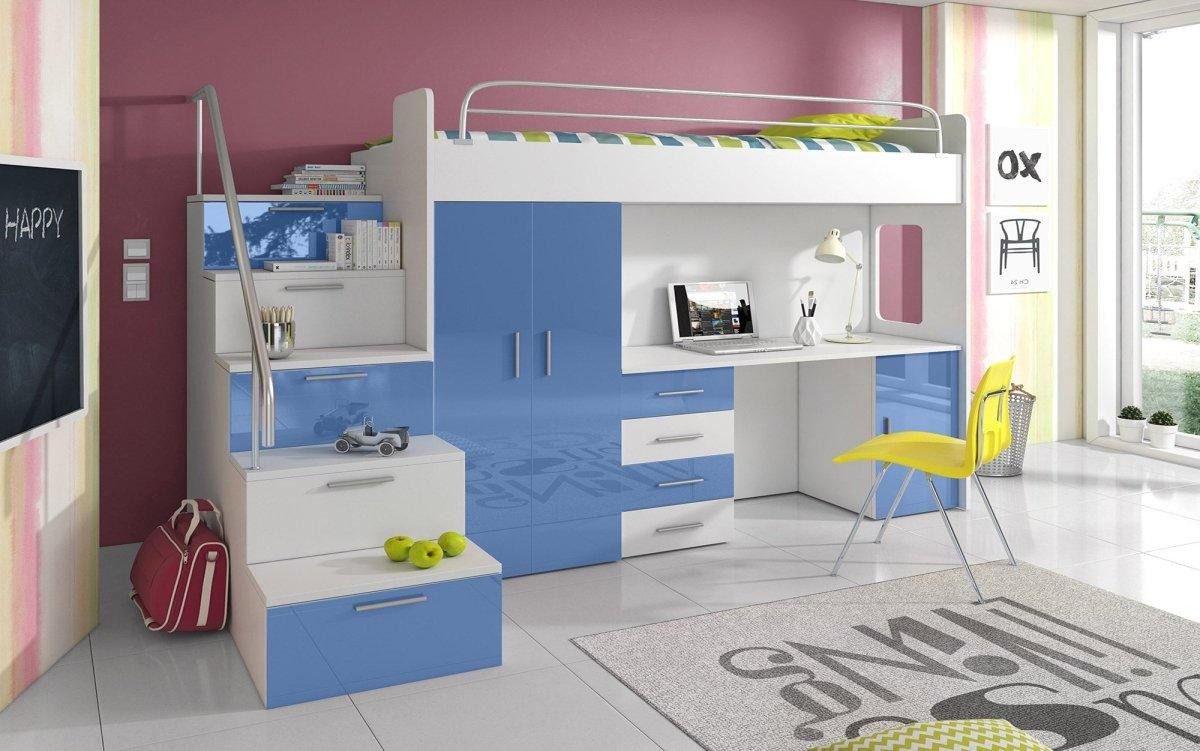 Luxusbetten24 Hochbett Kinderhochbett Dream mit Schreibtisch, günstig online kaufen
