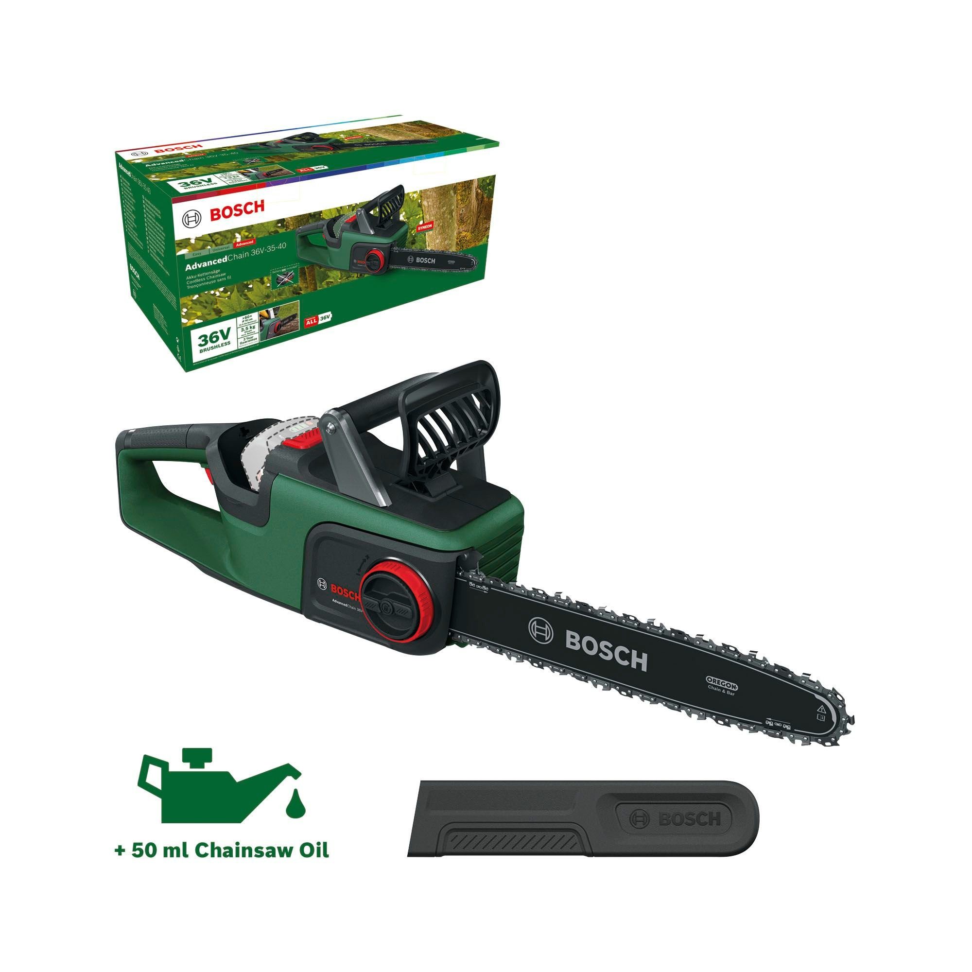 Bosch Home & Garden Akku-Kettensäge AdvancedChain 36V-35-40, 35 cm Schwertlänge, ohne Akku und Ladegerät