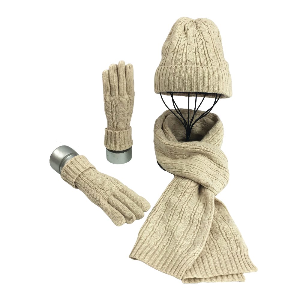 Coonoor Mütze & Schal 3 in 1 Damen Mütze, Schal & Handschuh Winter Sets 3-t günstig online kaufen