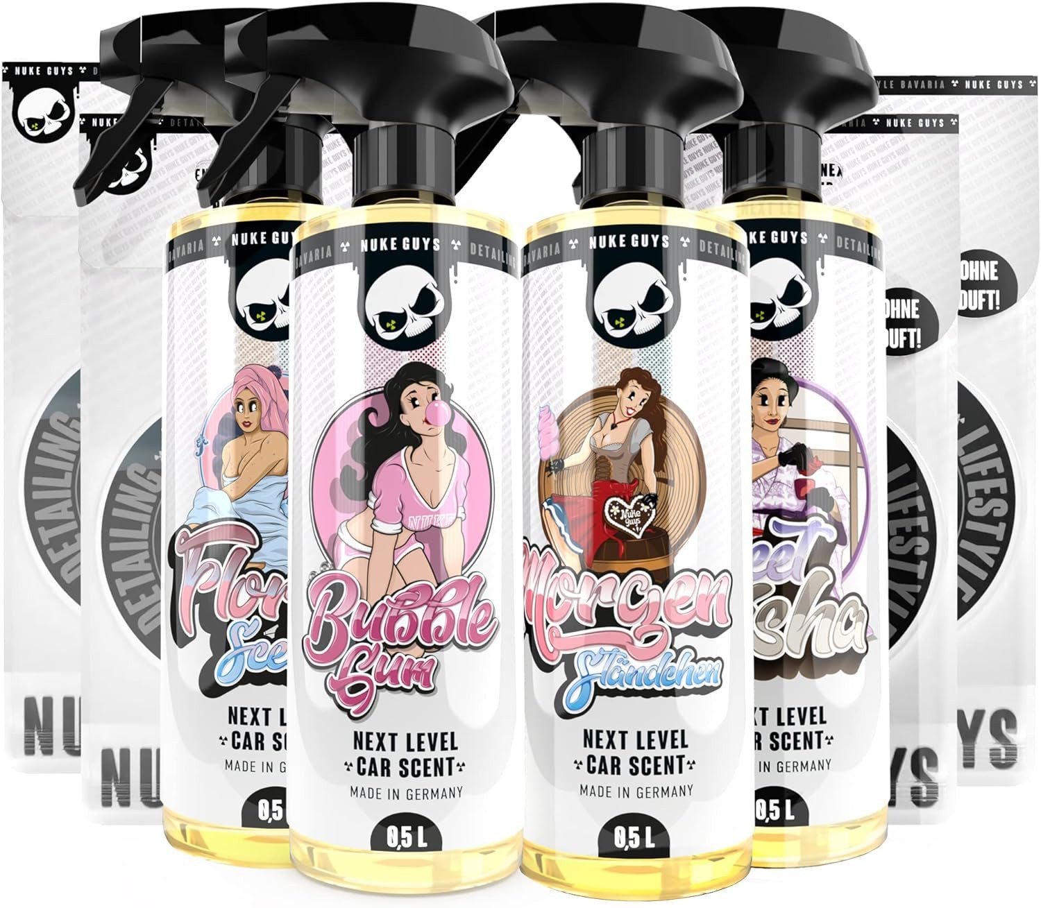 Raumduft Autoduft Nuke Guys Duftspray 100ml + Anhänger duftlos SKULL
