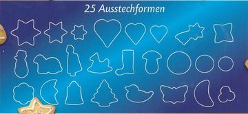 Fisko Ausstechform Ausstechformen 25 teilig Weihnachten Plätzchen Austecher, Metall, (komplett Set, 25 tlg), Made in Germany - besonders hohe Ausführung