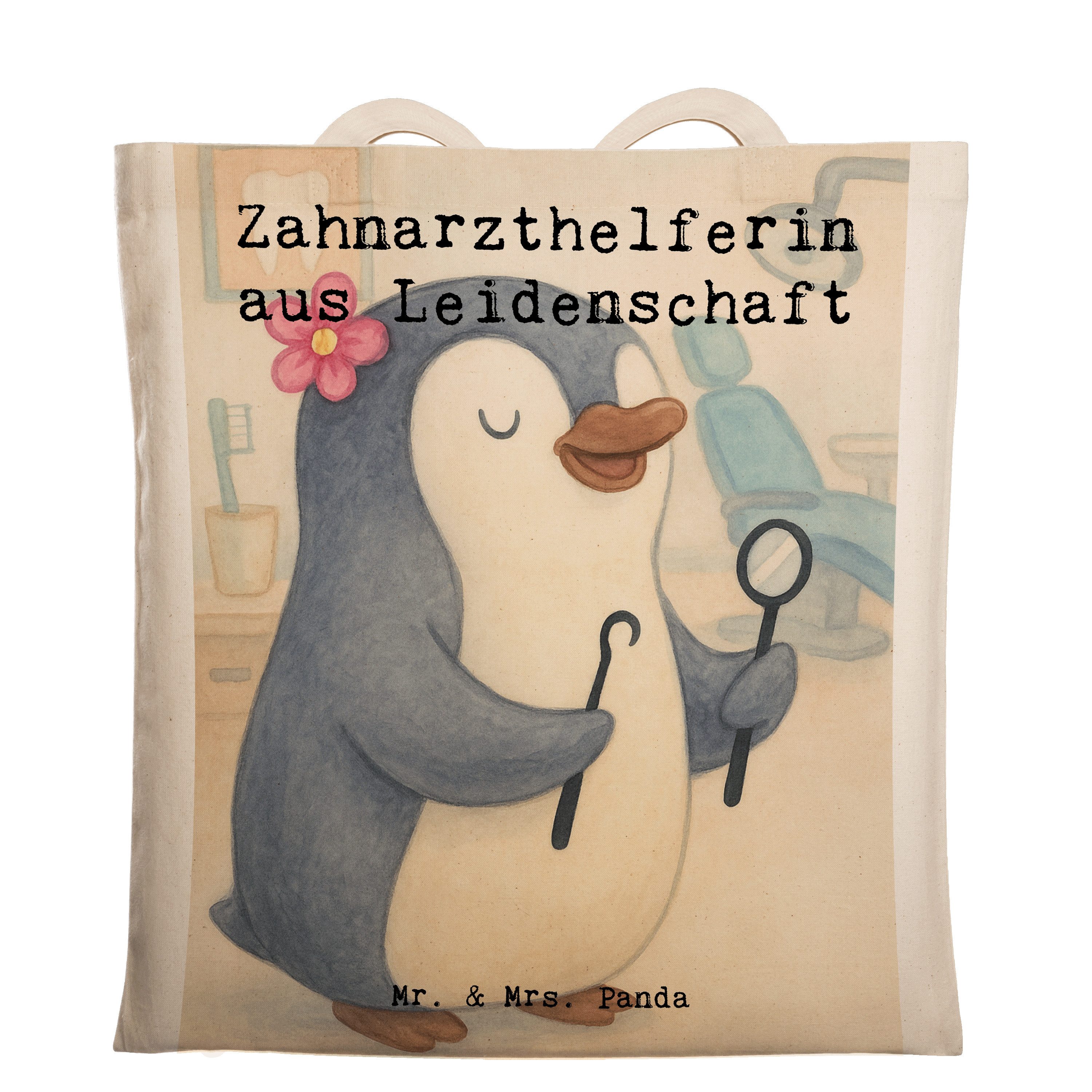Tragetasche Zahnarzthelferin Leidenschaft Design, Tote Bag, Weiß, Tasche, Jutebeu