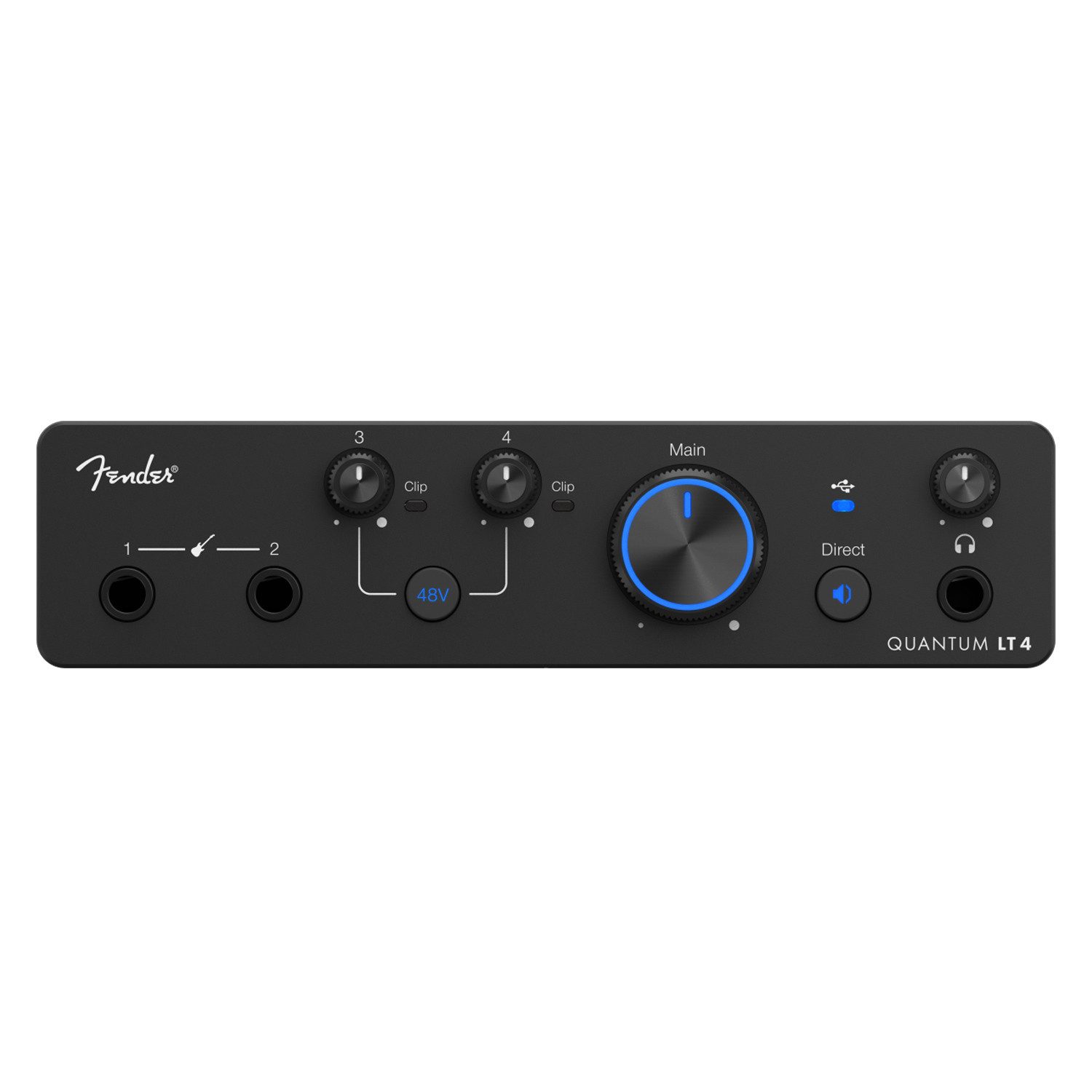 Fender Fender Audio-Interface Quantum LT 4 4-Kanal Digitales Aufnahmegerät (USB-C Audio-Interface für Duos, Ensembles und Content-Ersteller)