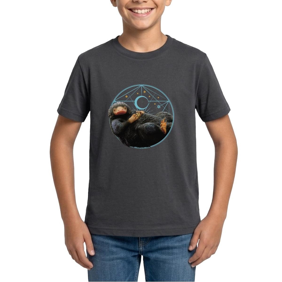 T-Shirt Phantastische Tierwesen Niffler mit Münze Geschenk Teenager T-Shirt
