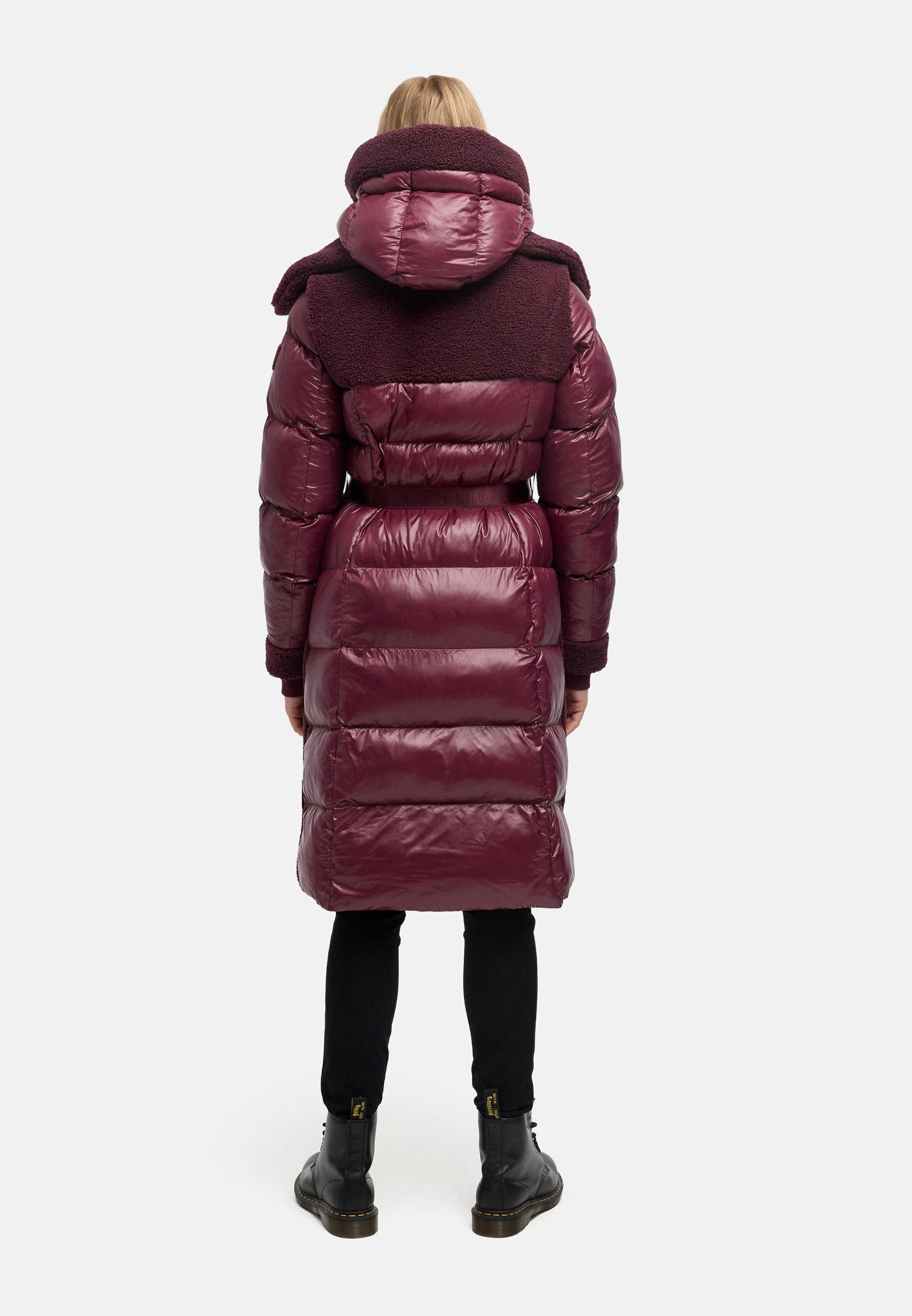 Navahoo Wintermantel Kuscheltraum 14 Modischer Damen Plüschmantel aus angesagtem Materialmix – Bild 2 von 5