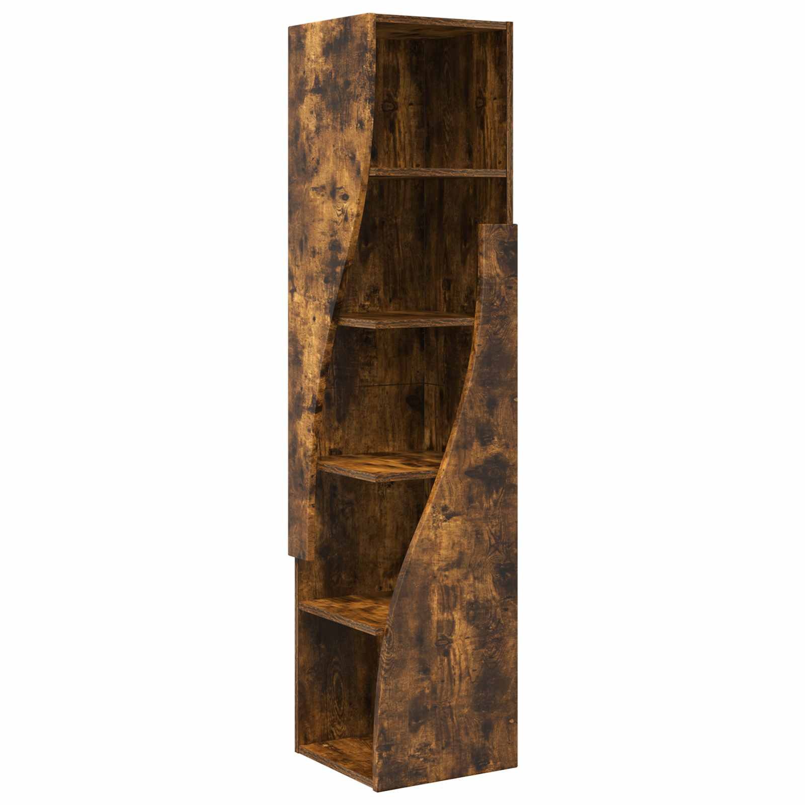 vidaXL Eckschrank Eckschrank 32x32x140cm Holzwerkstoff Geräucherte Eiche (1-St)