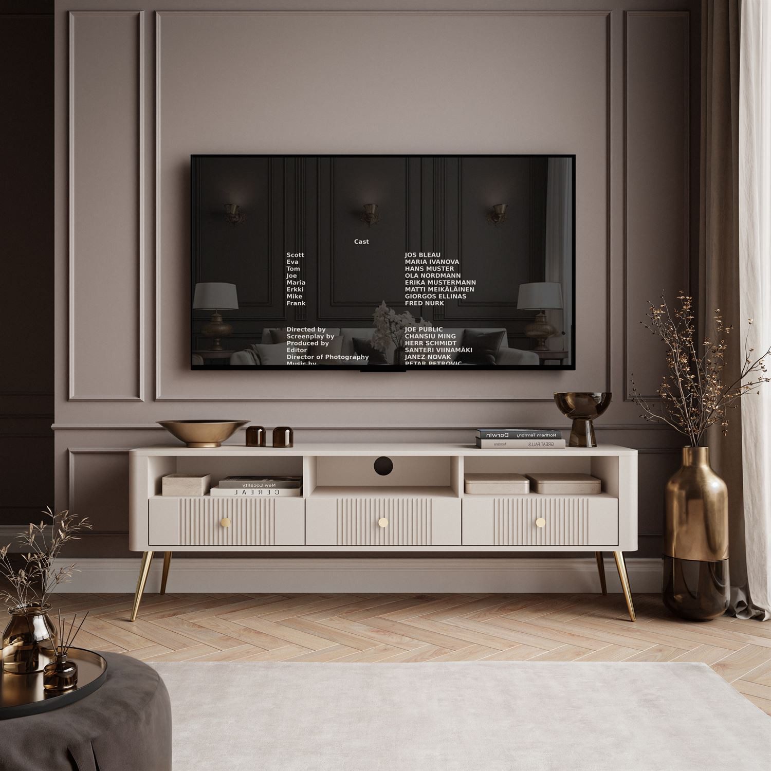 Lookway TV-Schrank ELYSIA KASCHMIR mit Schubladen Breite: 165 cm