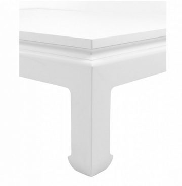 Casa Padrino Couchtisch Luxus Art Deco Designer Mahagoni Couchtisch Weiß - Salon Tisch - Luxus Kollektion