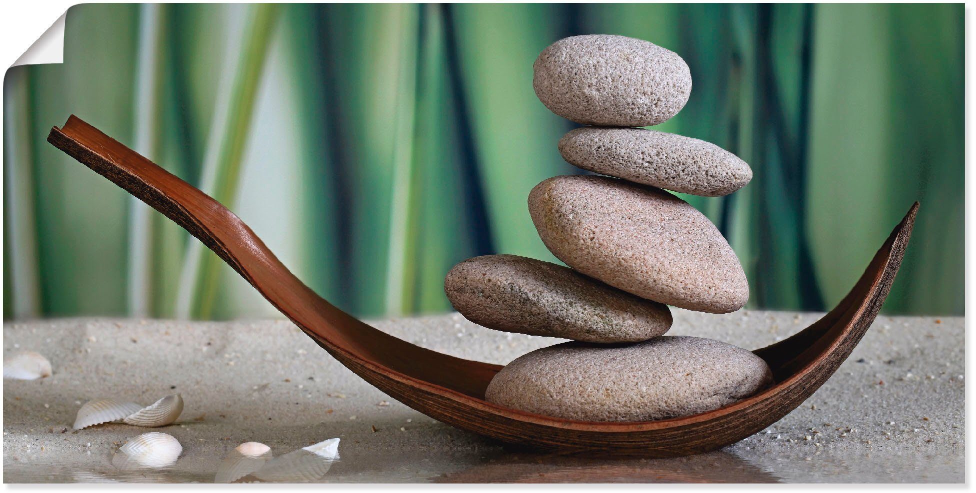 Artland Wandbild Gleichgewicht, Zen (1 St), als Leinwandbild, Wandaufkleber oder Poster in versch. Größen