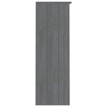 furnicato Sideboard Highboard-Oberteil HAMAR Dunkelgrau 85x35x100 cm Massivholz
