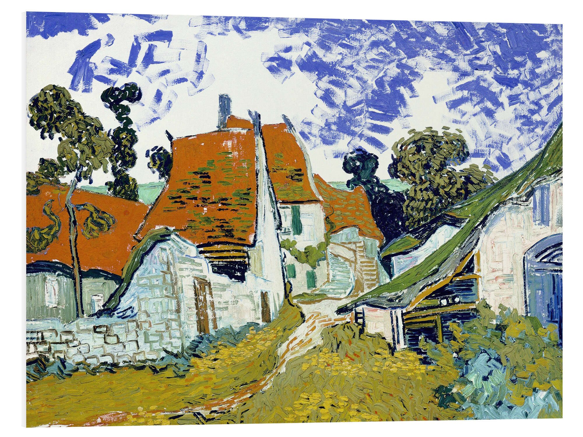 Posterlounge Wandbild Straße in Auvers sur Oise, Vincent van Gogh, erhältlich als Poster, Leinwandbild, Wandsticker oder Acrylglasbild