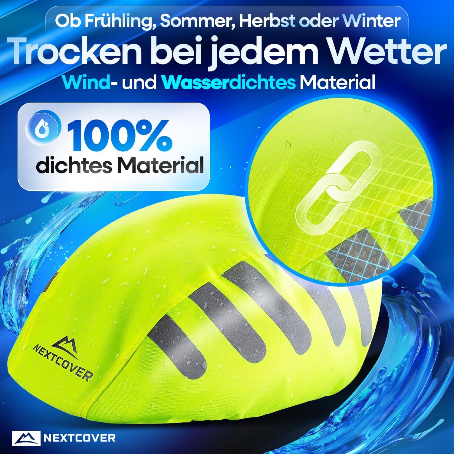Nextcover Fahrradhelmüberzug Nextcover® Universal Fahrradhelm Regenschutz – Bild 4 von 5