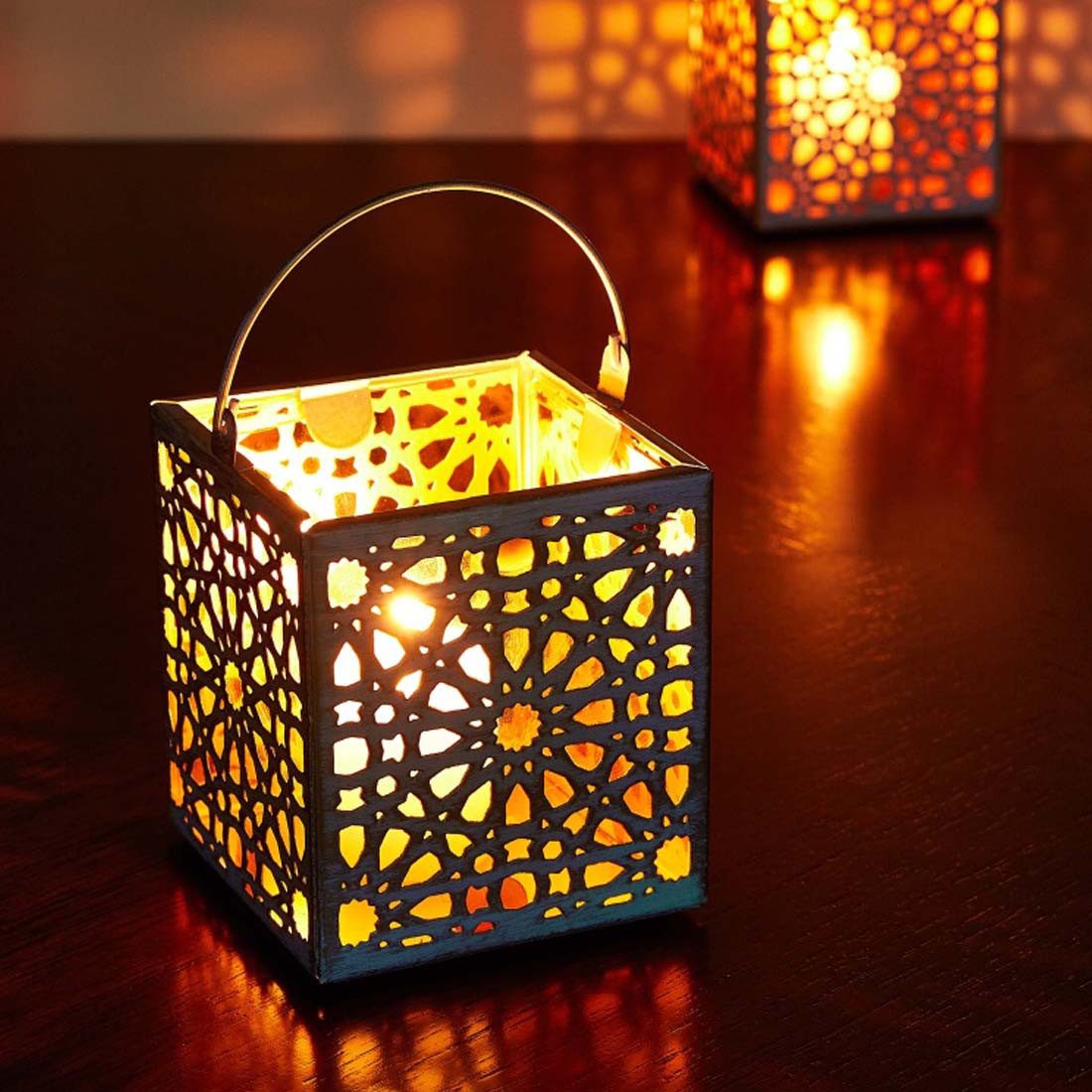 Teelichthalter Orientalische Teelichthalter 10cm Weiss - Metall & Glas Windlicht Assa