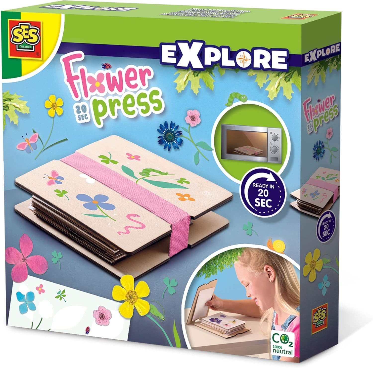 SES Creative Spiel SES Creative Blumenpresse für Kinder - Trockenblumen in 20 Sekunden