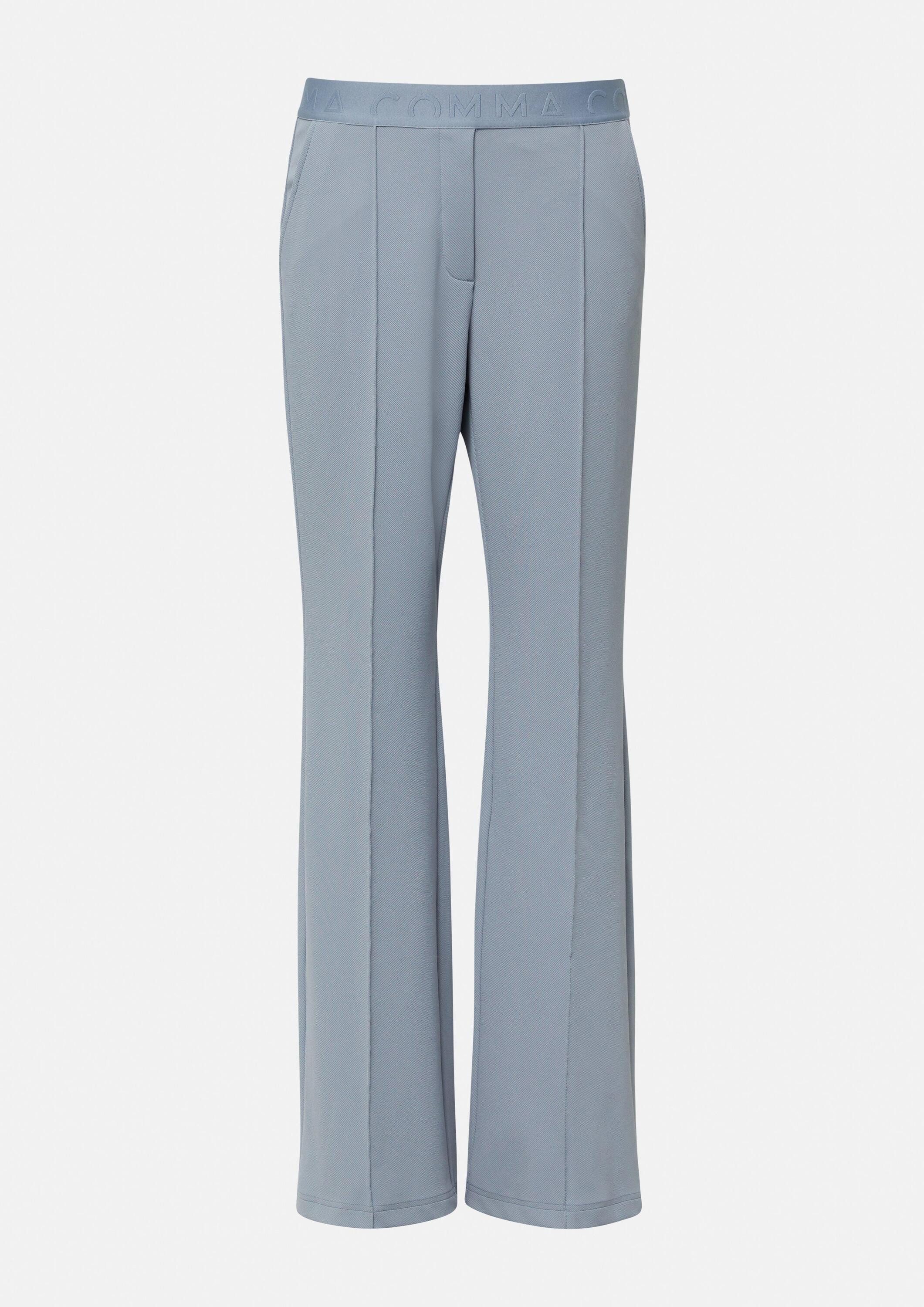 comma Chinos Hose Elastische Twillhose mit Logobund
