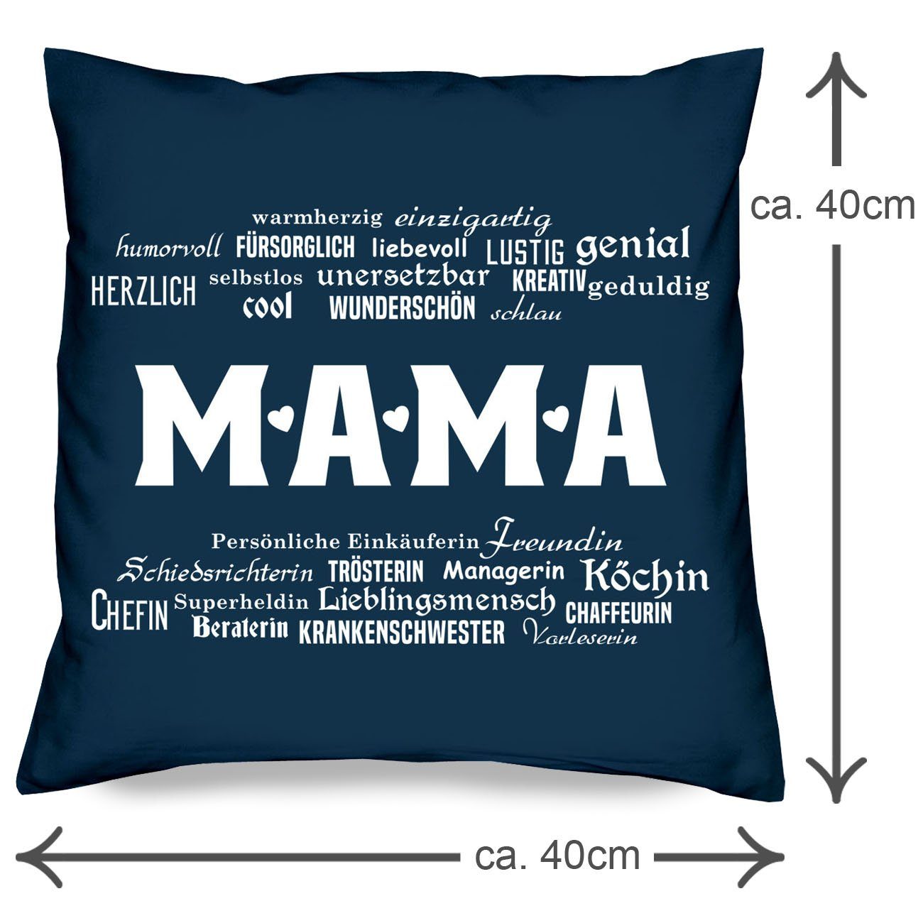 Papa Mama Set Kissen Geschenk-Set 2 Geschenk Weihnachtsgeschenk, Dekokissen Eltern Soreso® Weihnachten