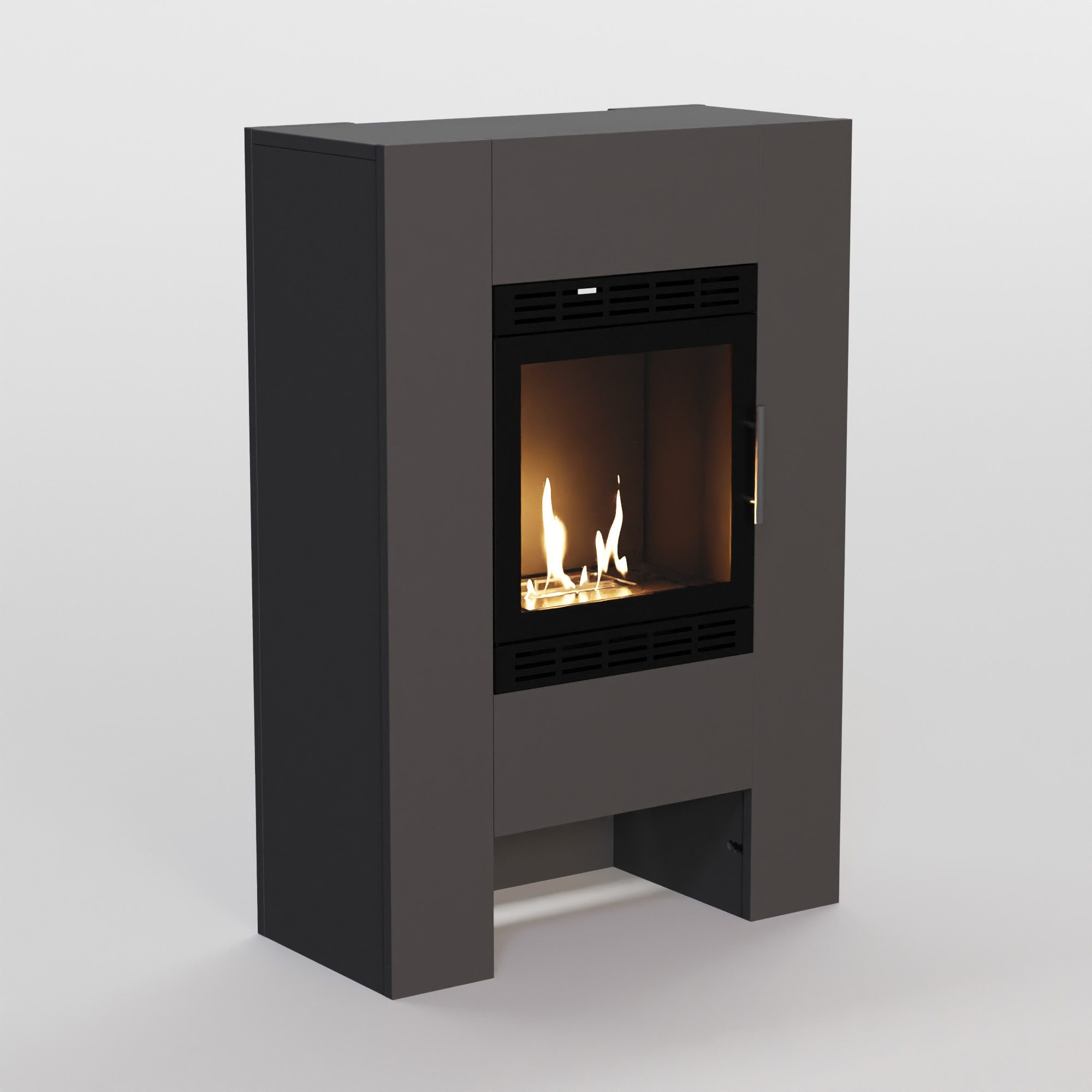 GLOW FIRE Echtfeuer-Dekokamin Harstad Vision Ethanol Kamin, Bioethanol Kamin mit 3h Brenndauer, Heizleistung bis 2KW