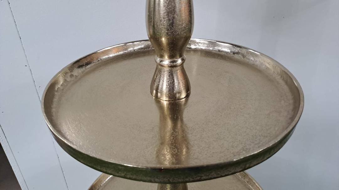 Lesli Living Dekoetagere Etagere Brush 140cm Aluminium gold 5Etagen Servier günstig online kaufen