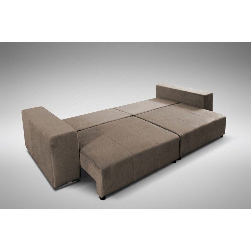 JVmoebel Sofa Elegantes weißes Sofa mit Bettfunktion und hochwertigem Textilbezug, Made in Europa