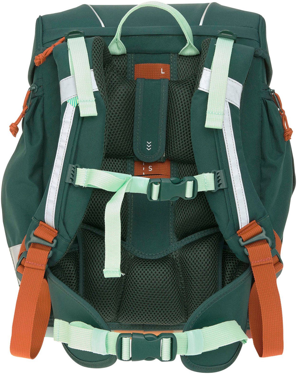 LÄSSIG Schulranzen Unique, Boxy, Ocean Edition, dark green (Set, 7-tlg), PETA-approved vegan; aus recycelten PET-Flaschen