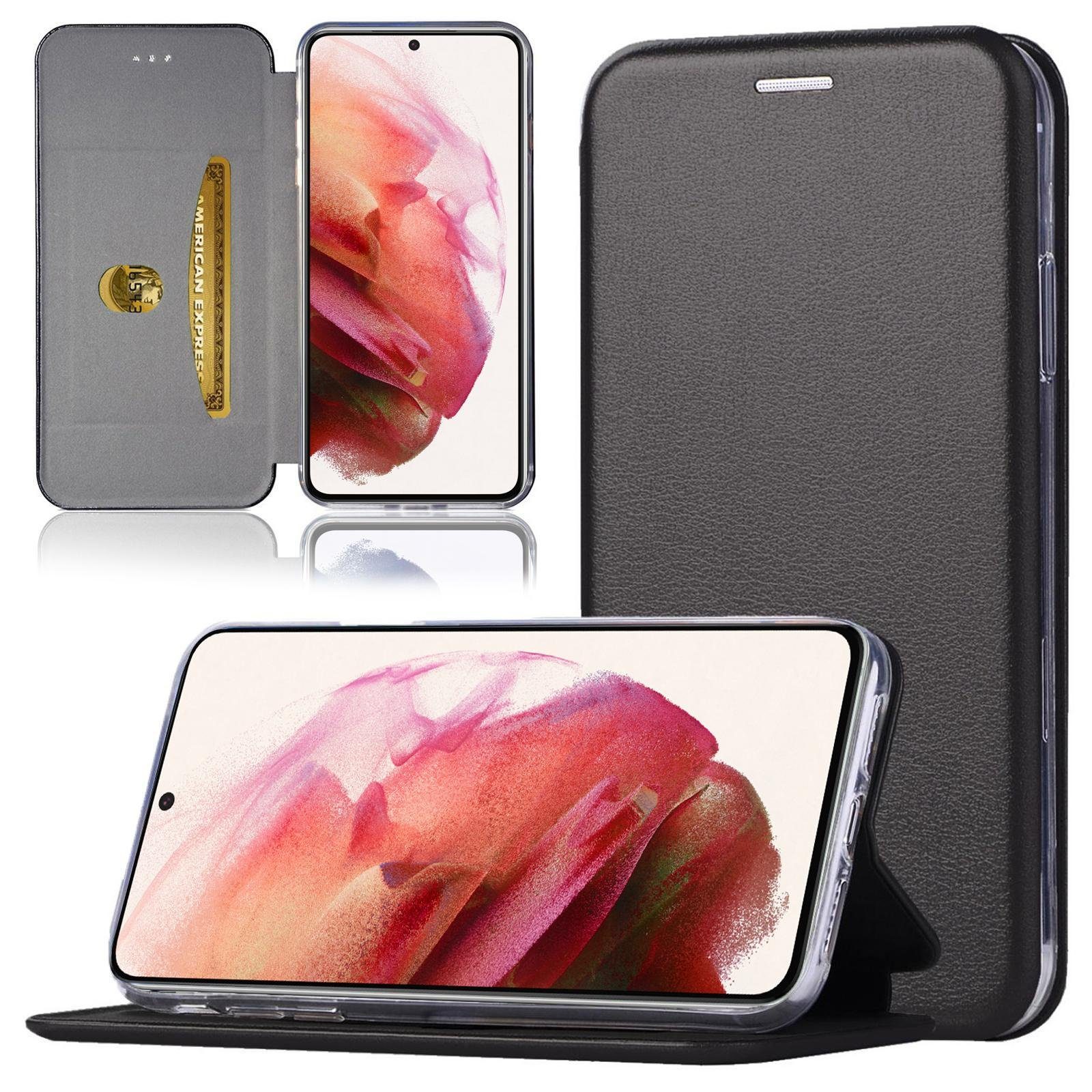 Numerva Handyhülle Handy Tasche Book Case für Samsung Galaxy S21 / Plus / Ultra, Klapphülle Flip Cover Hardcover Schutz Hülle Etui