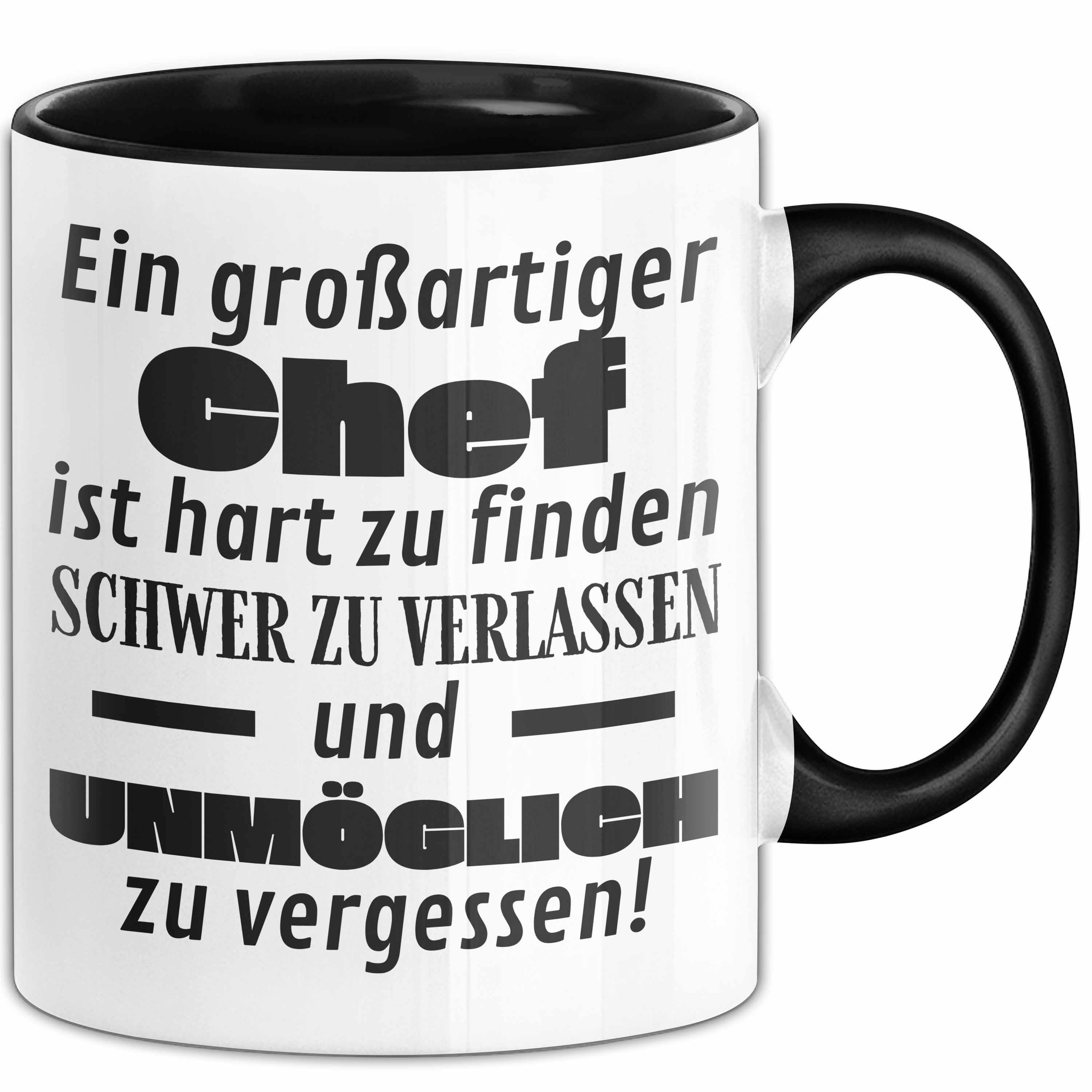 Trendation Tasse Chef Abschied Geschenk Tasse Abschiedsgeschenk für Chef Hart Zu Finden