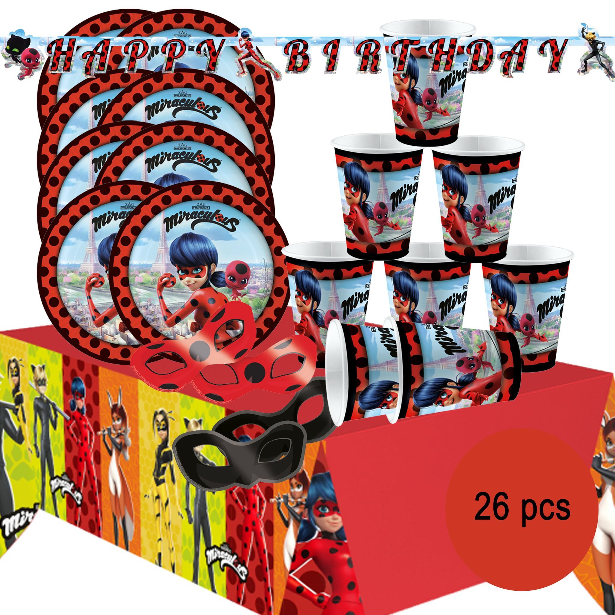 Riethmüller Papierdekoration Miraculous Ladybug Party Deko Set