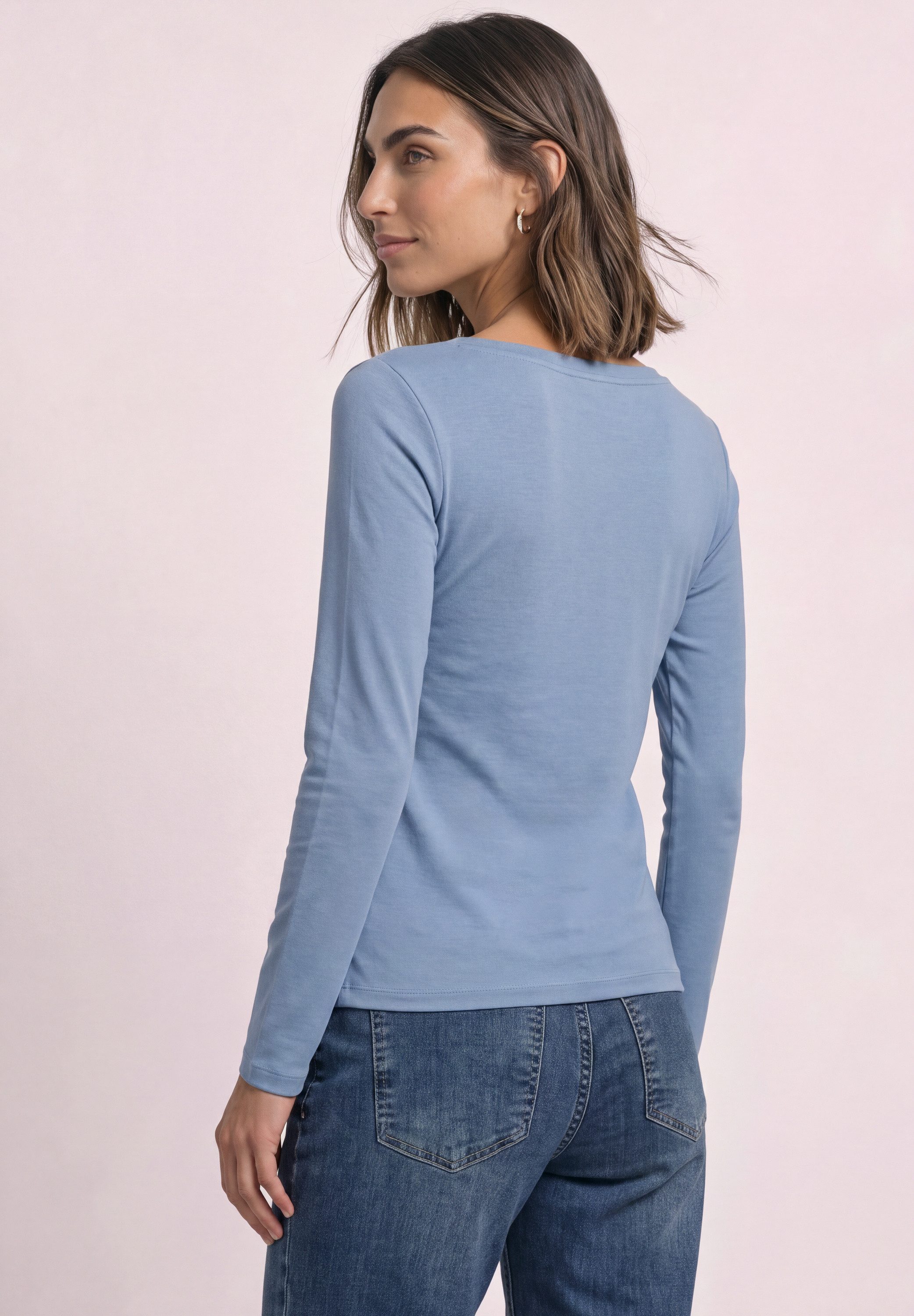 STREET ONE Langarmshirt mit U-Boot-Ausschnitt