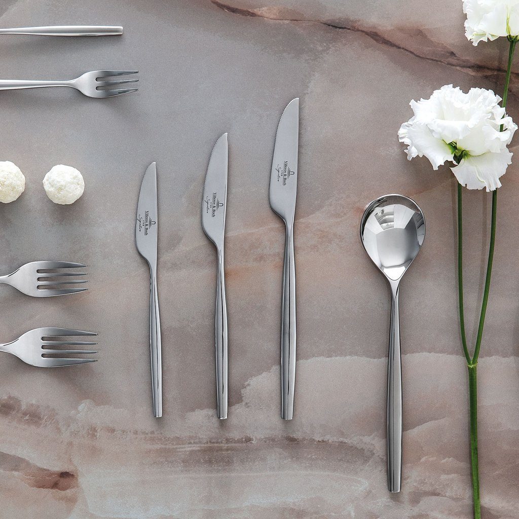 Villeroy & Boch Signature Besteck-Set MetroChic Tafelbesteck 24tlg. (24-tlg), 6 Personen, Edelstahl, Edelstahl, 24 Stck, spülmaschinenfest