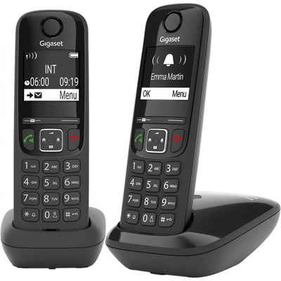 Gigaset AS690 Duo DECT Cordless Phone - Festnetztelefon - black Festnetztelefon