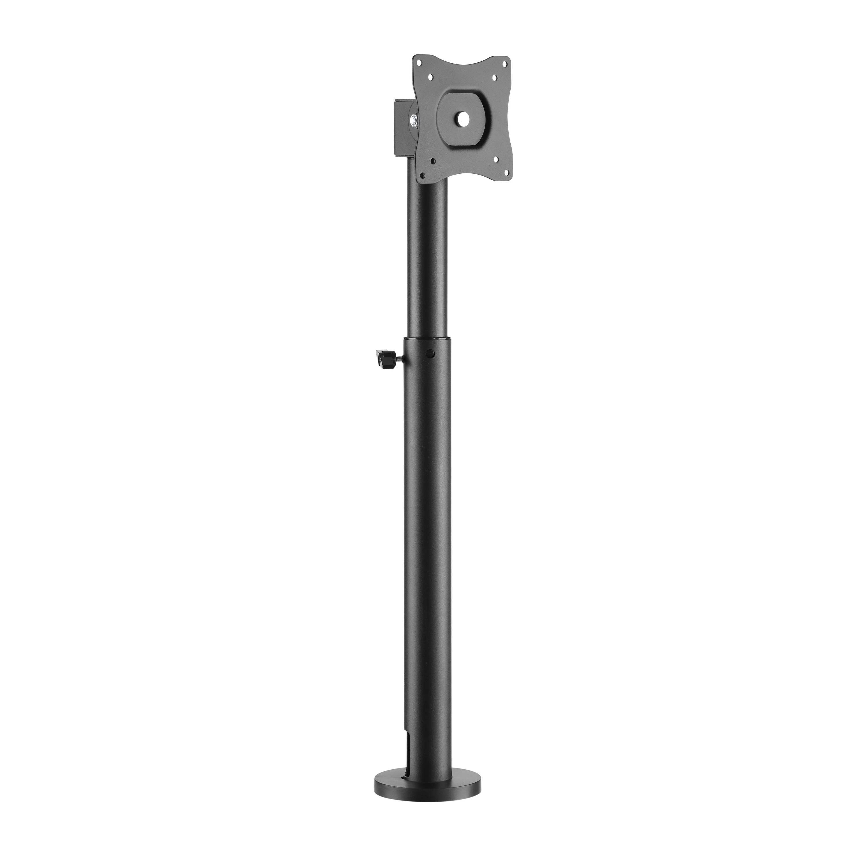 RICOO Monitor-Halterung Monitor Tischhalterung mit Schwenk- und Neigefunktion TS0111, (bis 23 Zoll, VESA 75x75 und 100x100, 1-tlg., 15 kg Belastbarkeit, von 43-58 cm (17"-23) Bildschirm-Diagonale, Neigbar +15°/-45°, drehbar bis 360° Monitorständer Tisch Bildschirm)