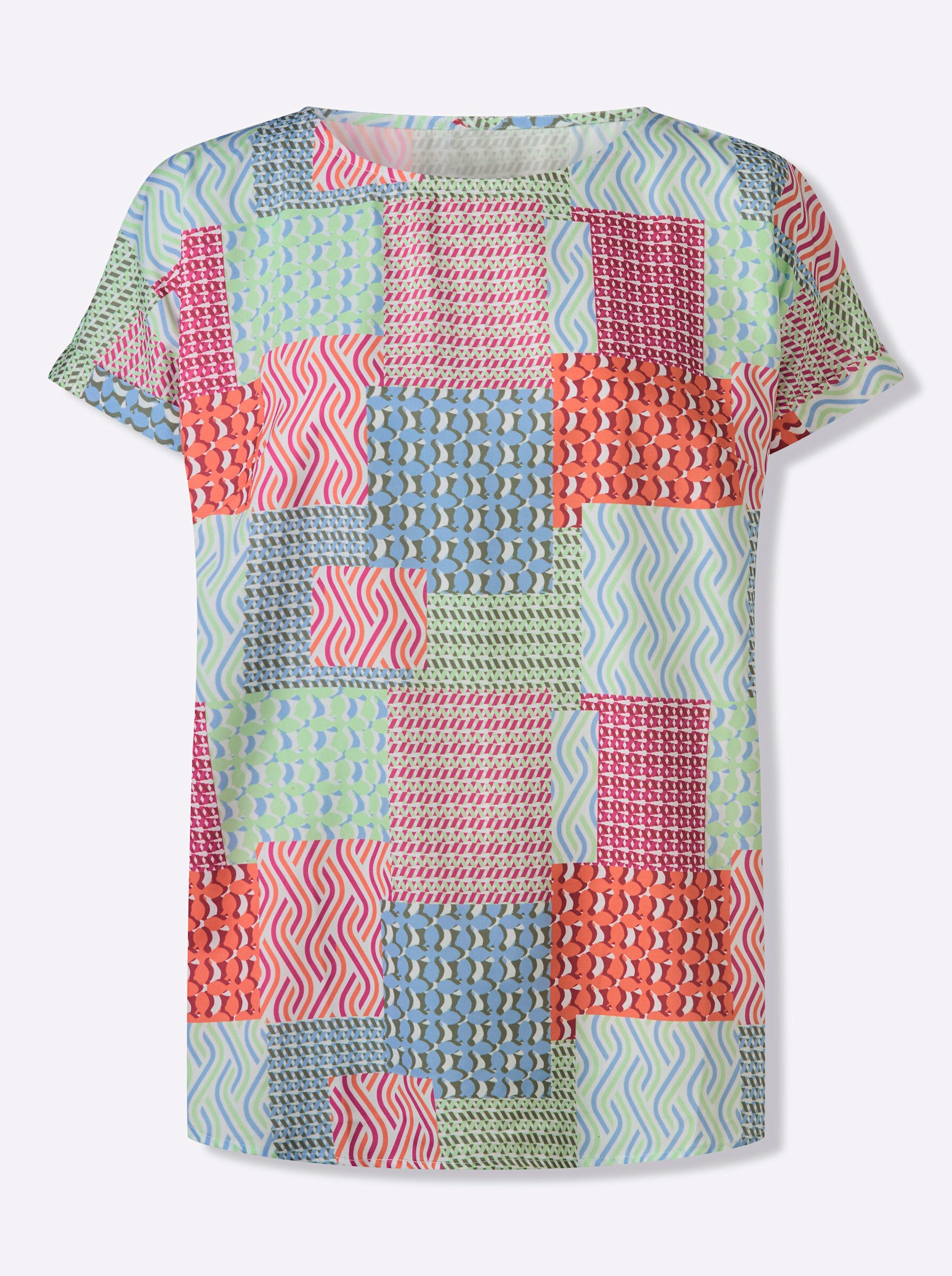 Klassische Bluse Schlupfbluse Kurzarm