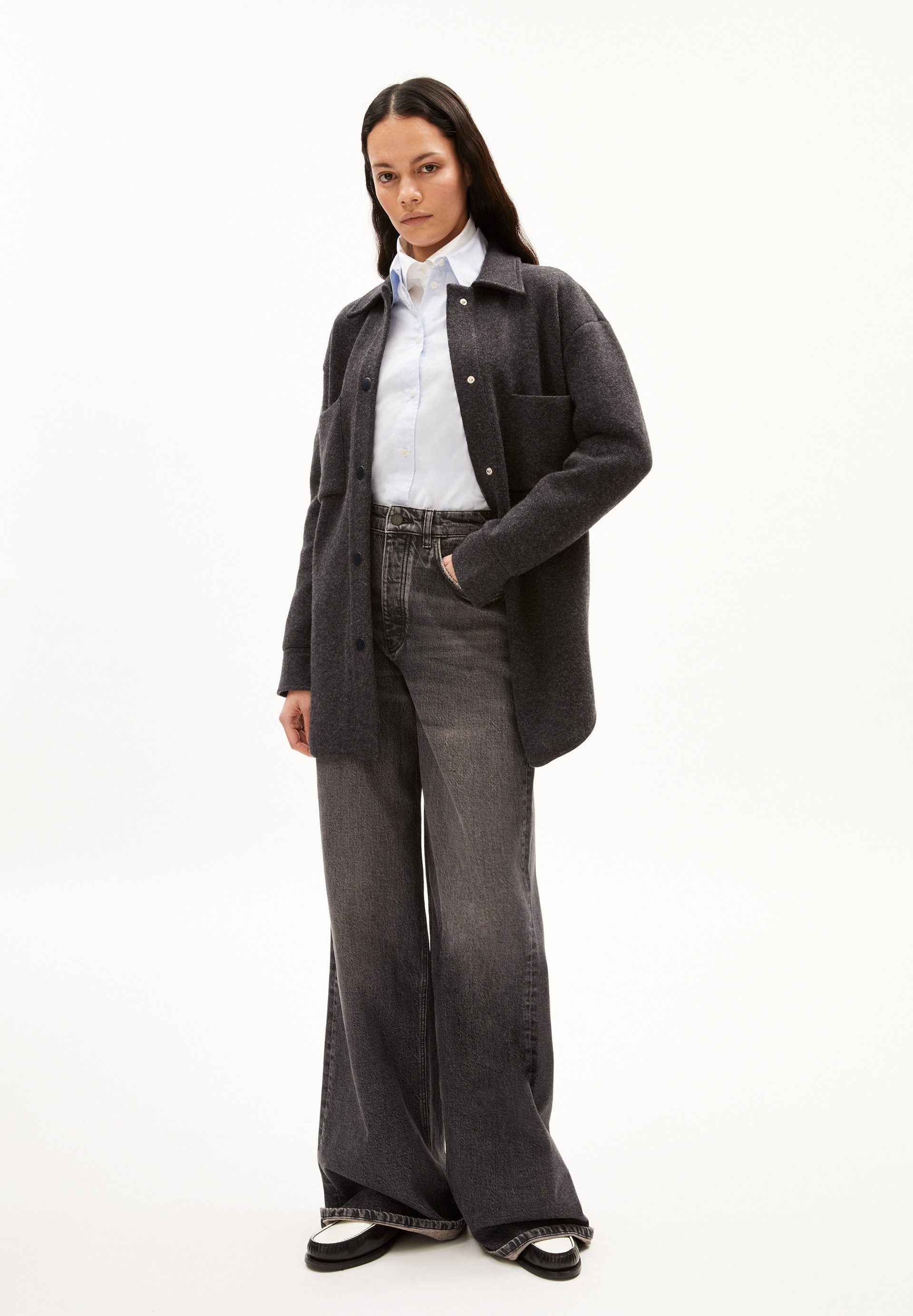 Armedangels Blouson ALMARAA Strickjacke aus Bio-Woll Mix Loose Fit Loose Fi günstig online kaufen