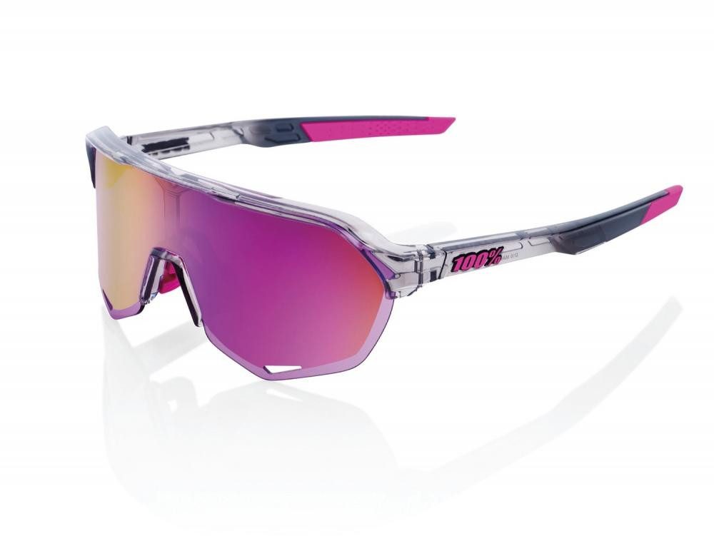 100% Sportbrille 100% S2 - Mirror Lens unis Tokyo Nights / Transl. Grey - leichte Perfo
