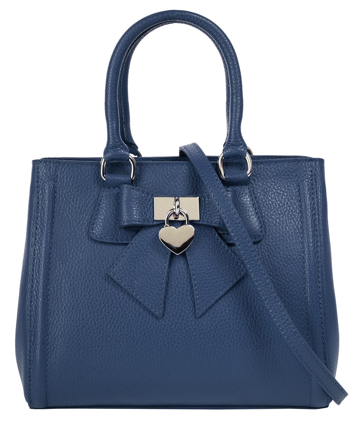 Cluty Henkeltasche CLUTY Damen SOLCUORE echt Leder, Made in Italy, echt Leder, Made in Italy