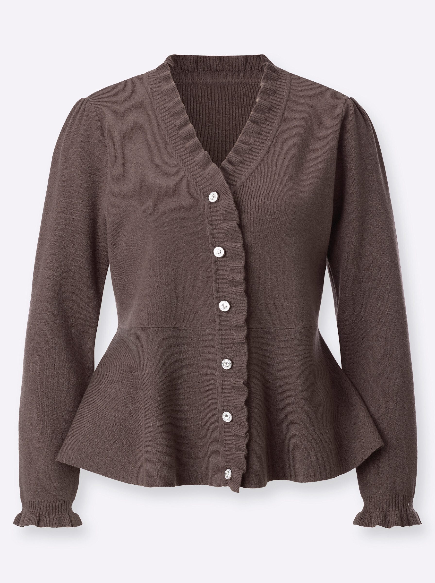 Strickjacke Modal-Mix-Strickjacke Langarm