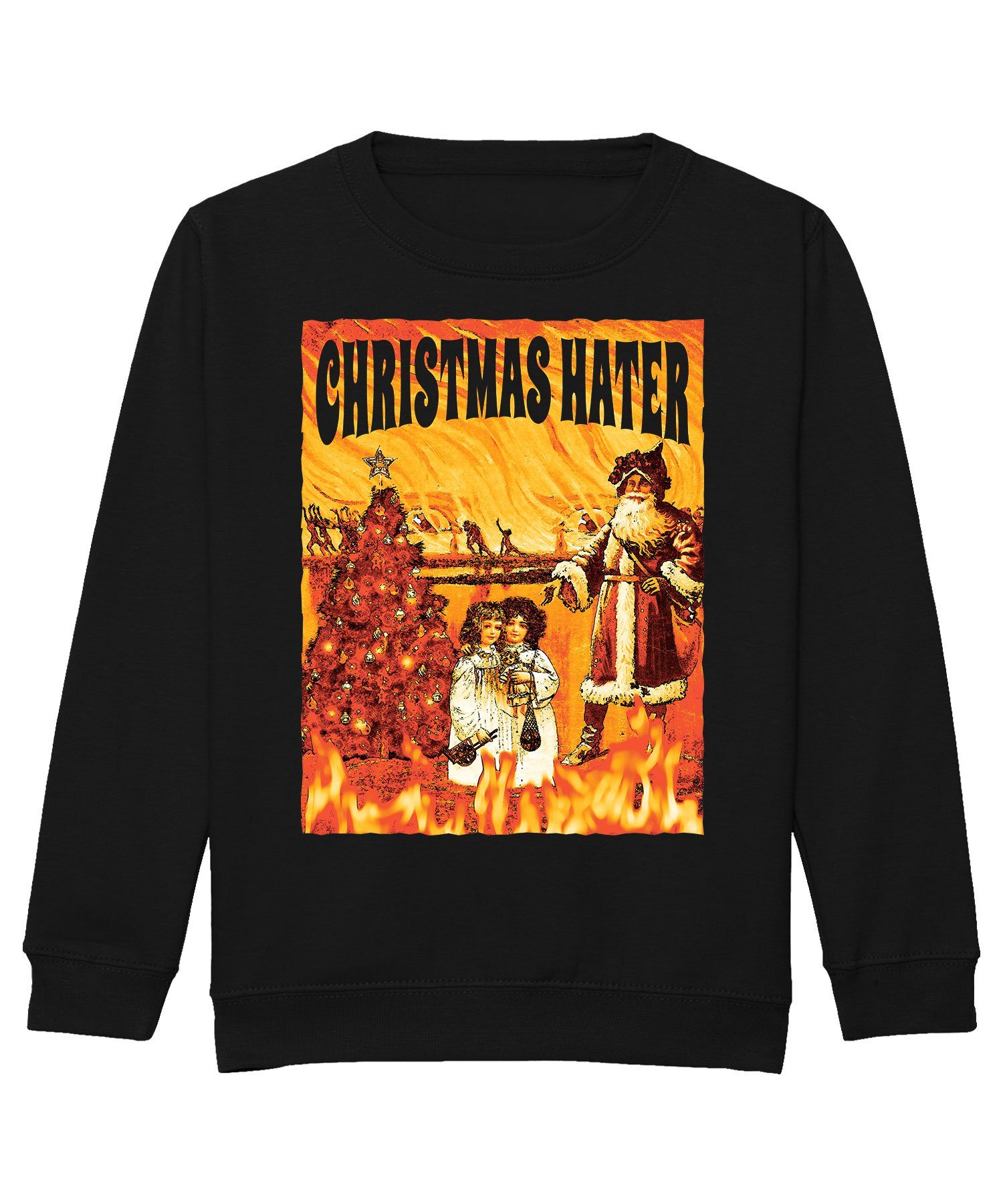 Quattro Formatee Sweatshirt Christmas Hater Anti-Weihnachten Kinder Pullover Sweatshirt (1-tlg)