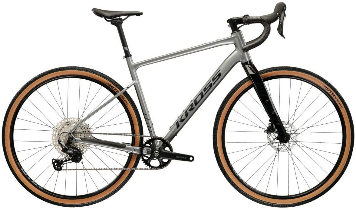 Kross Gravelbike Gravelbike Esker 5.0 GRX 1X12 Grau 12 Gänge, 12 Gang Shimano GRX RX822 Schaltwerk, Kettenschaltung
