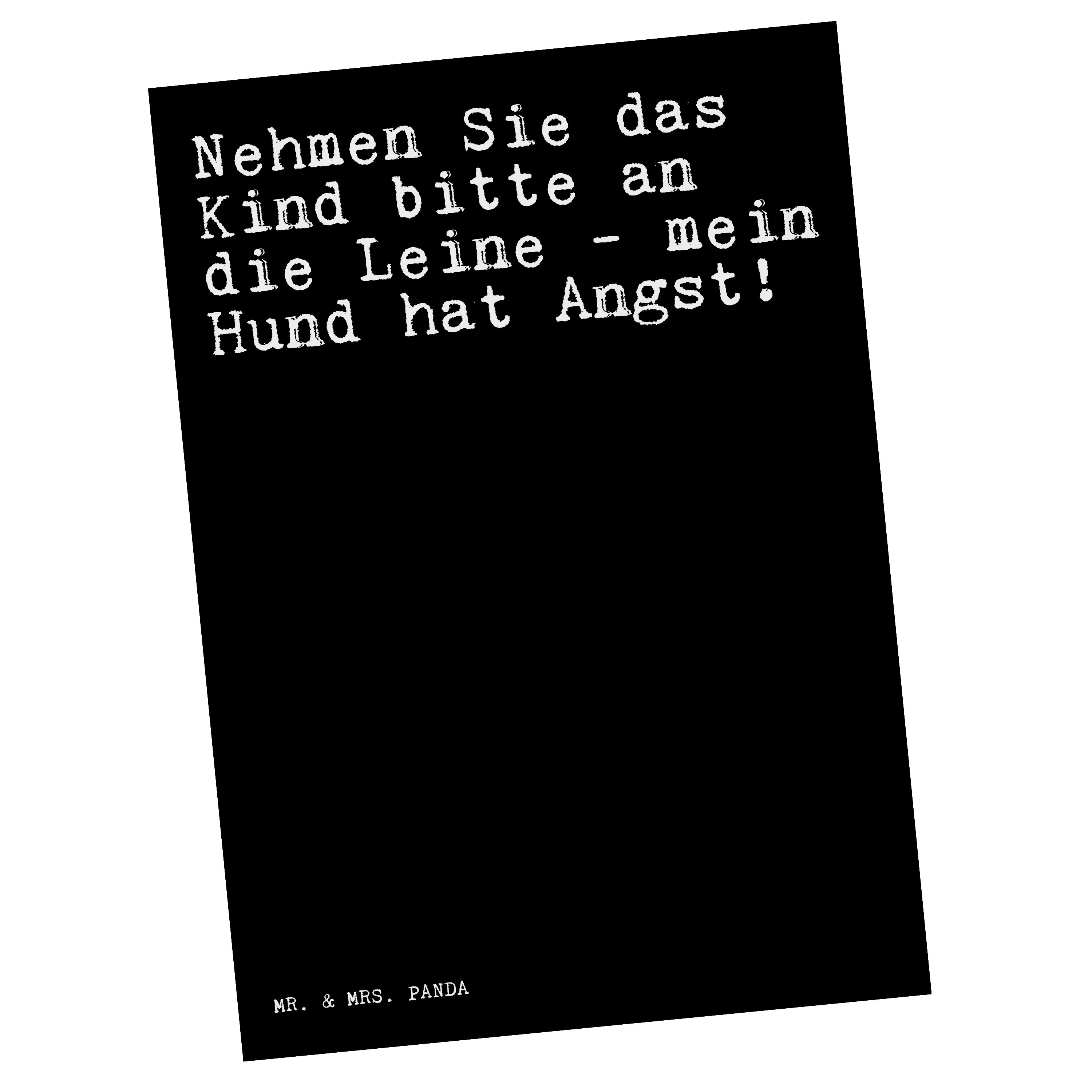 Mr. & Mrs. Weish - Spruch, Kind... das Geschenk, Nehmen Postkarte Sie Panda Schwarz - Grußkarte