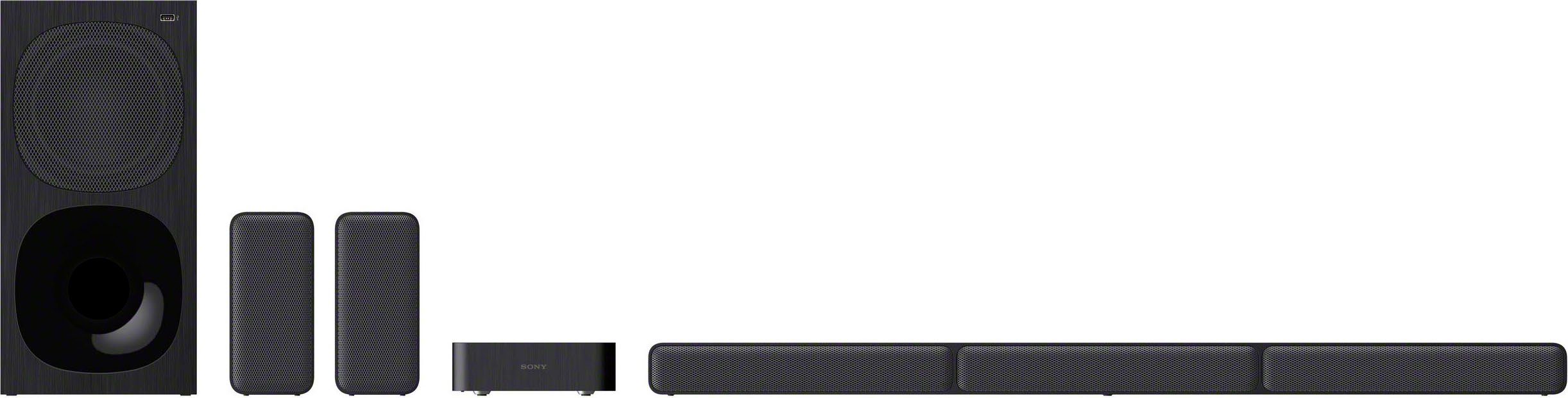 Sony HT-S40R Kanal- Soundbar 5.1 (Bluetooth, 600 W, inkl. kabelgebundenem Subwoofer, kabellosen Rear-Lautsprechern)