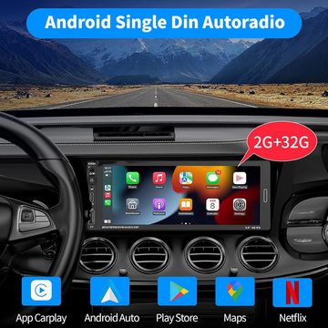 yozhiqu Autoradio mit Touchscreen, kabellosem Apple Carplay und Android Auto Autoradio (6,9-Zoll, 2GB RAM + 32GB ROM mit GPS-Navigation, Bluetooth, WiFi, DSP)