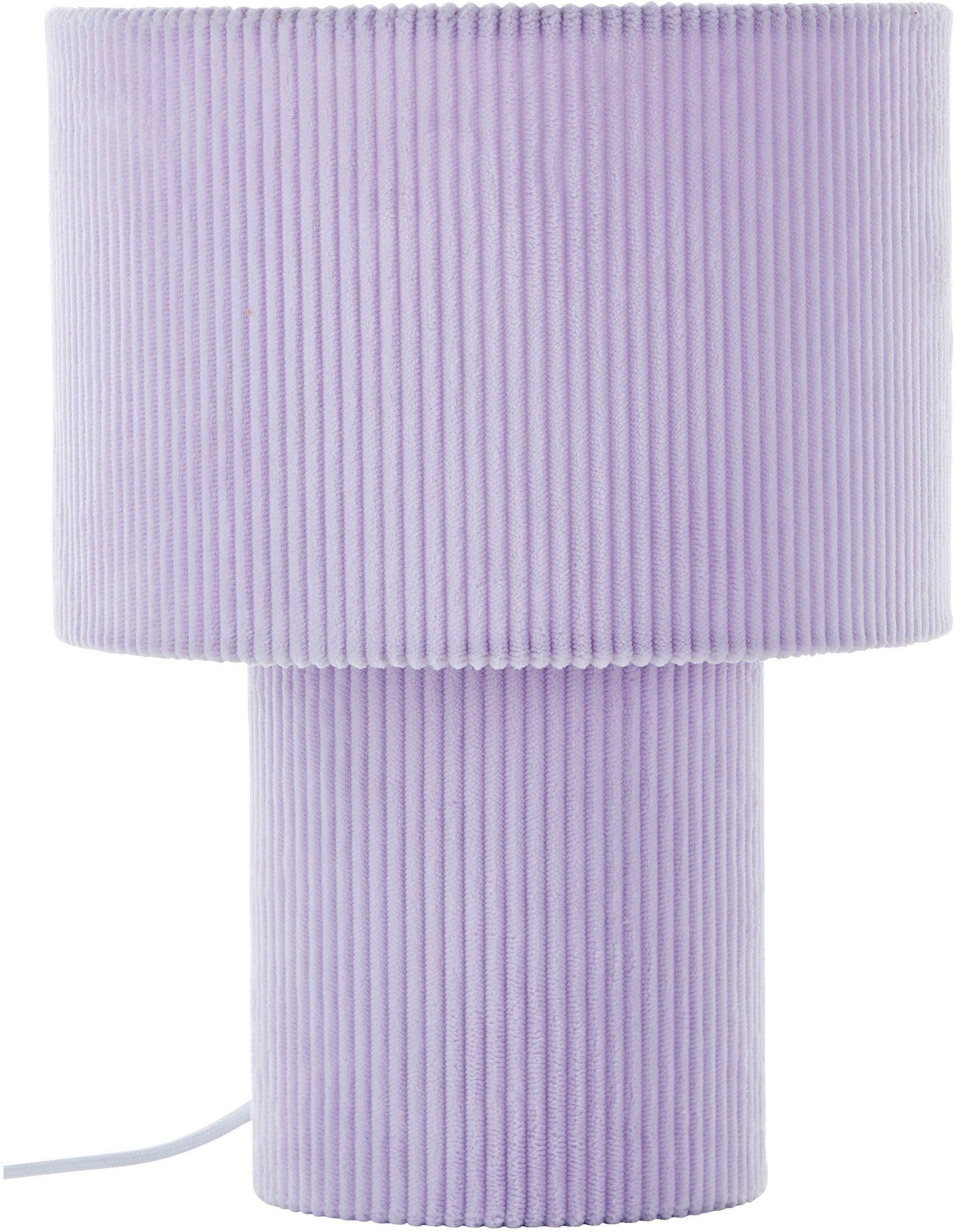 LeGer Home by Lena Gercke Tischleuchte Kathleen Cordleuchte, ohne Leuchtmittel, Cordstoff, H 30 cm, Ø 23 cm, E27, Cord, Stoffleuchte, Tischlampe