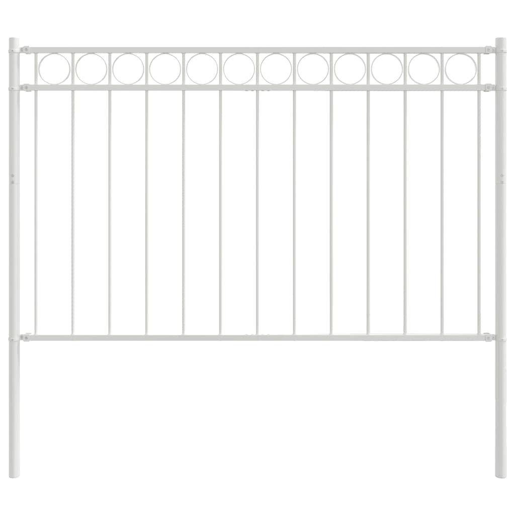 vidaXL Gartenzaun Zaunelement ASSEN 170 x 150 cm Stahl Weiß, (1-St)
