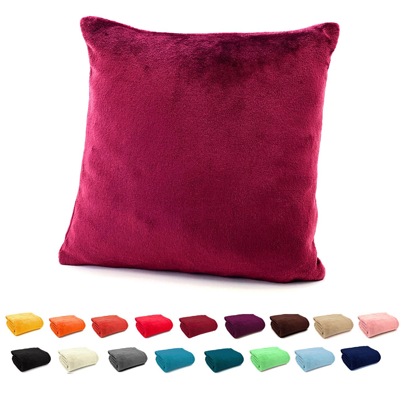 heimtexland Декоративные подушки Flanell Soft Kuschelkissen Plüsch Подушкиbezug, super weich und flauschig, Всеrgiker geeignet, atmungsaktiv