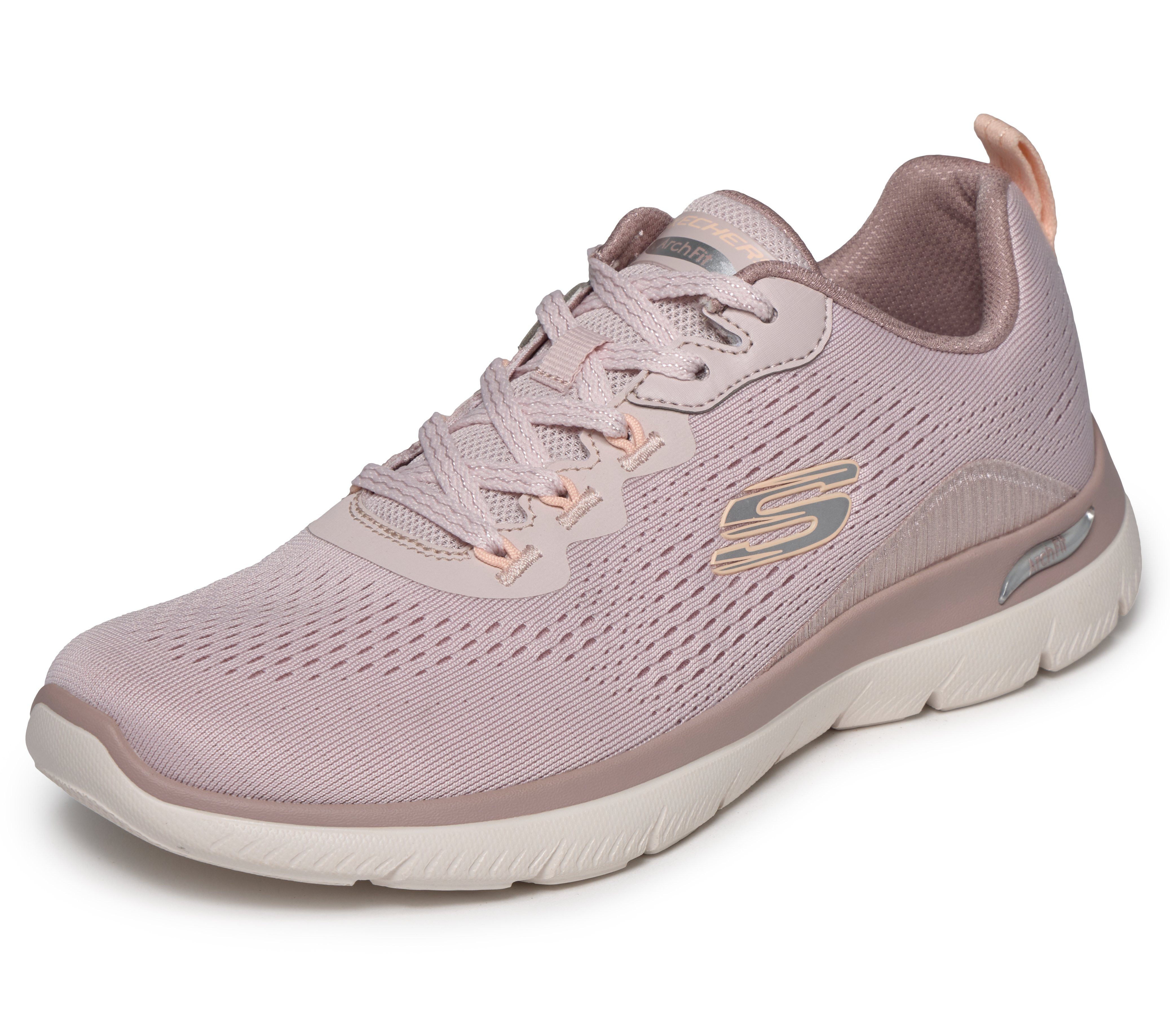 Skechers ARCH FIT SUMMITS-DAILY FLOW Sneaker Schnürschuh, Halbschuh, Freizeitsneaker für Maschinenwäsche geeignet