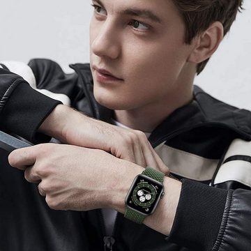 GelldG Smartwatch-Armband Geflochtenes Solo Loop Armband Kompatibel mit Apple Watch Armband